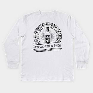 'Vodka is the Answer' Funny Vodka Drinking Gift Kids Long Sleeve T-Shirt